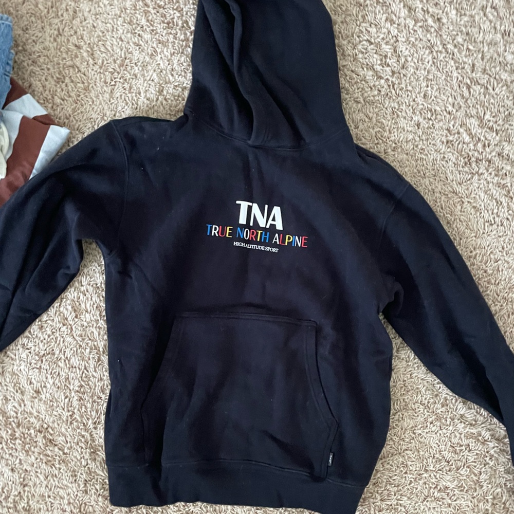 Aritzia TNA logo hoodie, black size M
